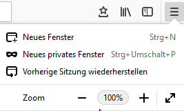 Webseitenzoom in Firefox mit der Maus einstellen