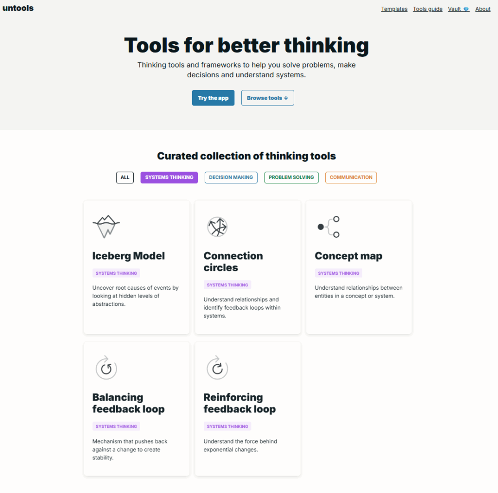 untools.co - Nützliche Tools für bessere Entscheidungsfindung